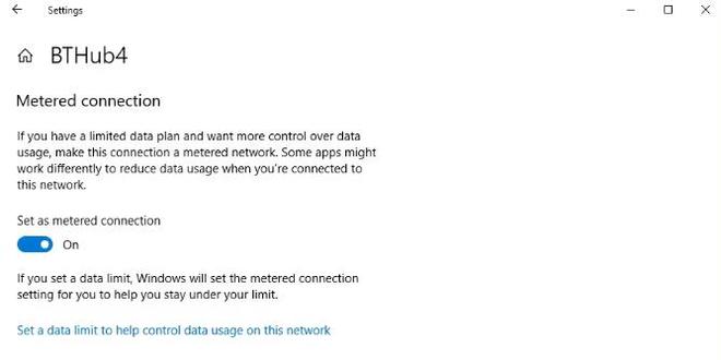 如何在Windows10中限制带宽和数据使用