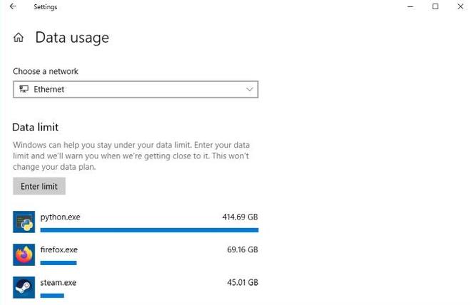 如何在Windows10中限制带宽和数据使用