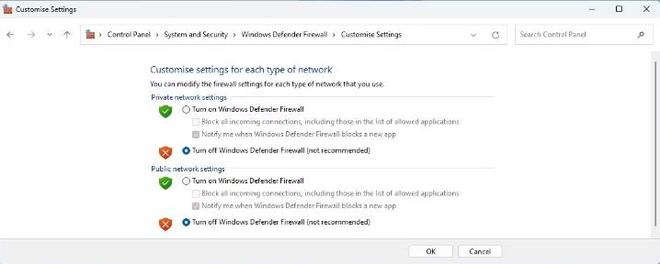 如何在Win11中关闭或禁用Microsoft Defender防火墙