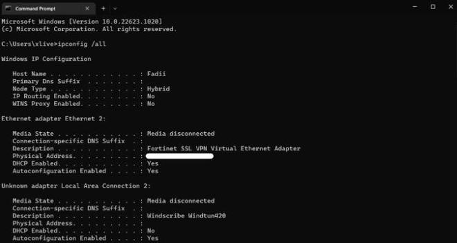 在Windows11上查找MAC地址的4种方法