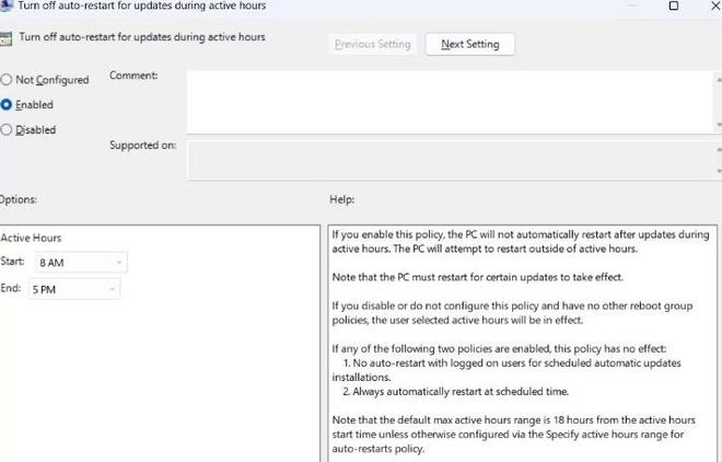 如何在Windows11上设置活动时间并避免突然更新
