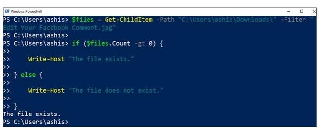 如何使用PowerShell判断文件是否存在