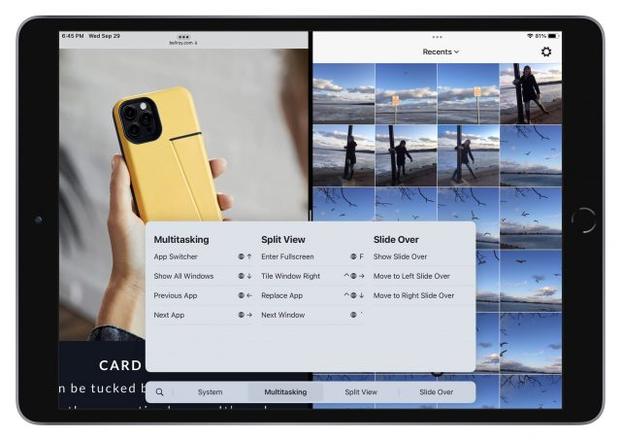 iPadOS 15 多任务键盘快捷键