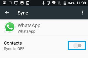 禁用 WhatsApp 与 Android 手机同步联系人