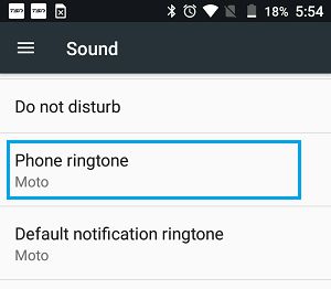 Android 手机上的电话铃声设置选项