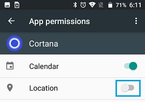 在 Android 手机上禁用应用程序的定位服务
