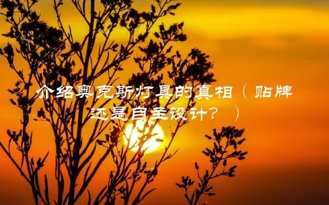 介绍奥克斯灯具的真相（贴牌还是自主设计？）