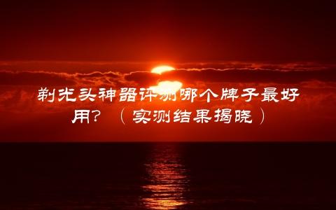 剃光头神器评测哪个牌子最好用？（实测结果揭晓）