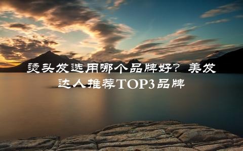 烫头发选用哪个品牌好？美发达人推荐TOp3品牌