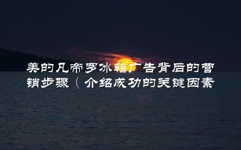 美的凡帝罗冰箱广告背后的营销步骤（介绍成功的关键因素）