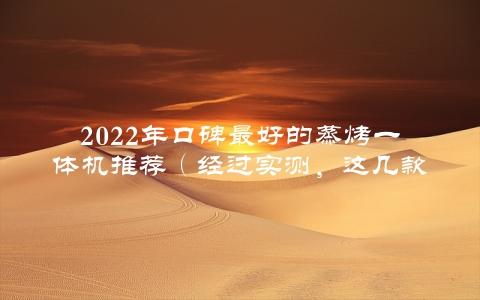 2022年口碑最好的蒸烤一体机推荐（经过实测，这几款最受欢迎）