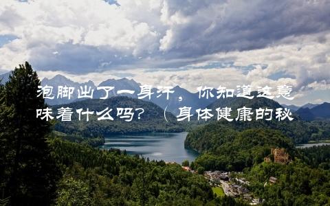 泡脚出了一身汗，你知道这意味着什么吗？（身体健康的秘密介绍）