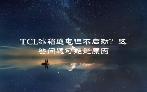 TCL冰箱通电但不启动？这些问题可能是原因