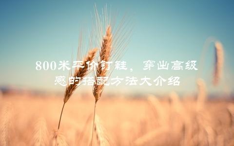 800米平价钉鞋，穿出高级感的搭配方法大介绍