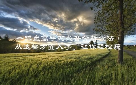 一球盘高手的必备分析方法（从这些方面入手，让你轻松获胜）