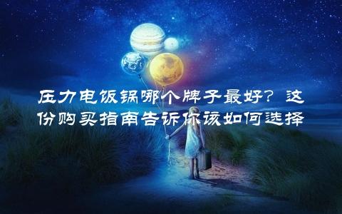 压力电饭锅哪个牌子最好？这份购买指南告诉你该如何选择