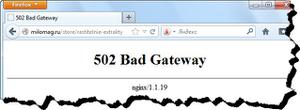 前端异常502 bad gateway的原因和解决办法