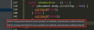 Eslint: Unexpected literal in error position of callback standard/no-callback-literal 解决方法