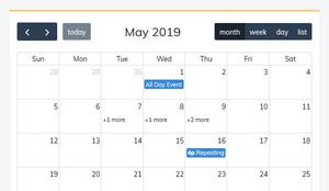 FullCalendar 基于 jQuery 的项目日程管理 日历时间事件管理 JS 框架