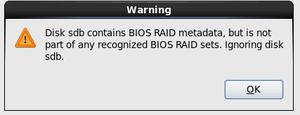 安装CentOS 6.x报错&quot;Disk sda contains BIOS RAID metadata&quot;解决方法