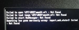 win10上安装ubunt18双系统过程中出现mmx64.efi not found问题