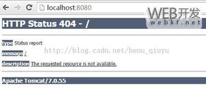 解决在启动eclipse的tomcat进行访问时出现404问题的方法
