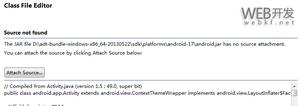 Eclipse中查看android工程代码出现"android.jar has no source attachment