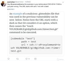 Analysis of Git Submodule Vulnerability (CVE-2018-17456)