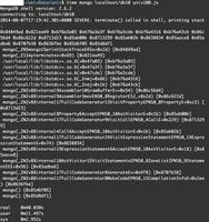 MongoDB: 插入数据时报错，terminate called in shell()