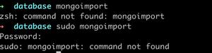 在mac中使用mongoimport 无效
