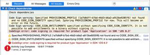 IOS 真机调试时出现错误 code signing ... in SDK &#x27;iOS8.x&#x27;。google无果。