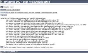 HTTP Status 500 -peer not authenticated错误