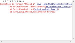 Java一个线程中传递数组时抛出<span style='color:red;'>空指针异常</span>