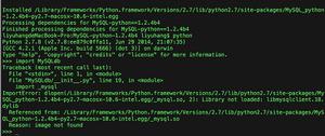 MAC下配置mysql-python 遇见的问题