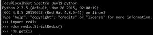python命令行连接redis疑问