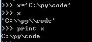 python2.7转义问题，x=&#x27;C:\py\code&#x27;