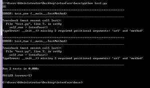 python unittest测试__init__()需要两个参数？