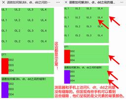 【CSS】请教如何解决li、dt、dd之间的缝隙！