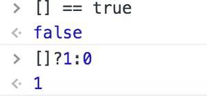 【Web前端问题】[]? 1: 0的结果为1
