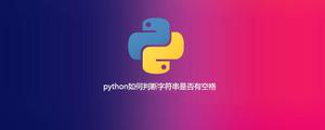 python如何判断字符串是否有空格