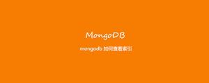 mongodb如何查看索引