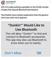 更新 iOS 13 后,不少 App 提示蓝牙权限申请是什么情况?