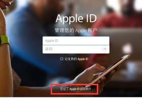 苹果手机id密码忘了怎么办