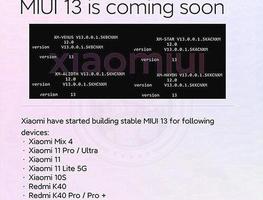 miui13第一批机型更新详情