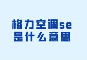 格力中央空调se是什么含意,代表什么意思关键原因有哪些