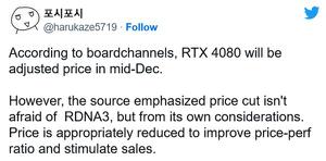 RTX 4080被RX7900搞怕了，大降几千块不是问题