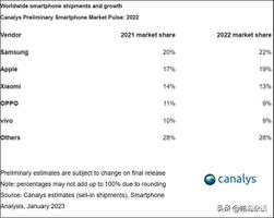 手机排行榜2022前十名最新销量（2022年4季度手机销量榜出炉）