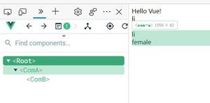 vue dev-tool无法识别根元素下手动挂载的vue组件？