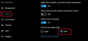 如何为<span style='color:red;'>Windows10</span>应用程序打开深色主题模式