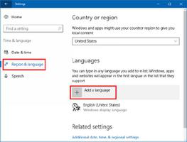 如何在Windows10上添加或删除输入语言